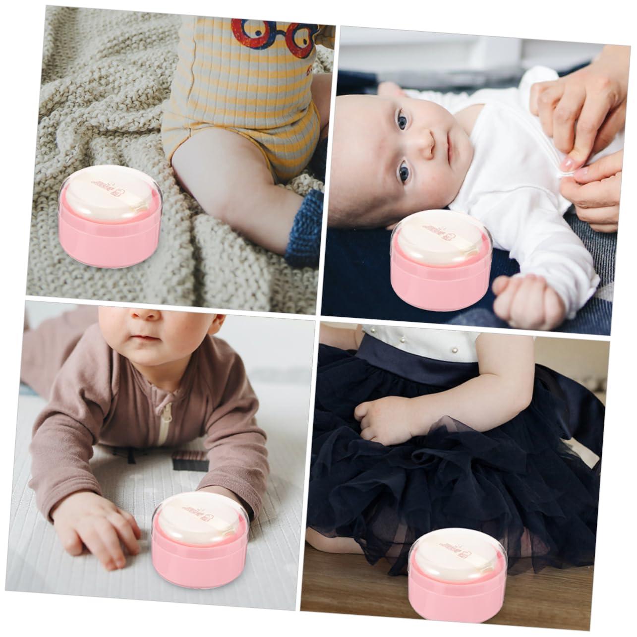 Housoutil Housoutil Box Body Powder Puff Box Powder Puffs for Loose Powder Empty Powder Puff Case Powder Puff Container with Puff Baby Powder Puff Synthetic Sponge Child Compact Powder Puff Holder