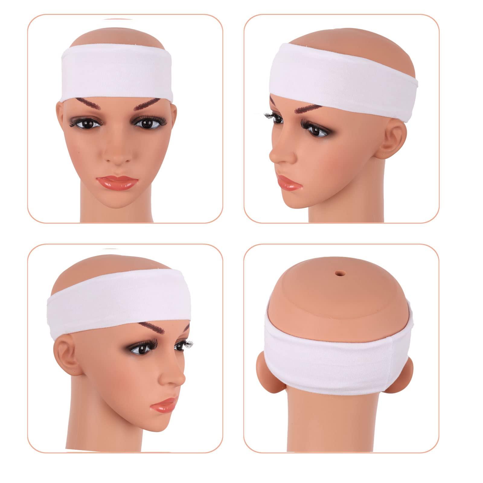 MapofBeauty MapofBeauty 3 Pack Yoga Headbands Stretchy Cotton Head Band Hairwarp Sports Running Exercise Gym (Black/White/Dark Grey)