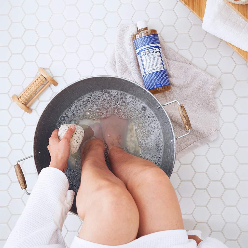 Dr. Bronner's Dr. Bronners - Pure-Castile Liquid Soap (Peppermint, 32 ounce) - Made with Organic Oils, 18-in-1 Uses: Face, Body, Hair, Laundry, Pets and Dishes, Concentrated, Vegan, Non-GMO