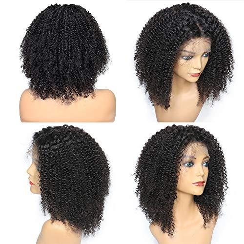 Nicewig Hair Coarse Curly 4B 4C Afro Kinky Curly Full Lace Human Hair wigs Deep Kinky Curly 150% Density Full Lace Wigs for Black Women with Baby Hair 8"inch