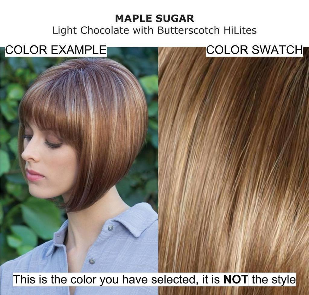 Amore & Christy's Wigs Bundle - 5 Items: Tatum Wig by Amore, Christy\'s Wigs Q & A Booklet, 2oz Travel Size Wig Shampoo, Wig Cap & Wide Tooth Comb - Color: MAPLE SUGAR