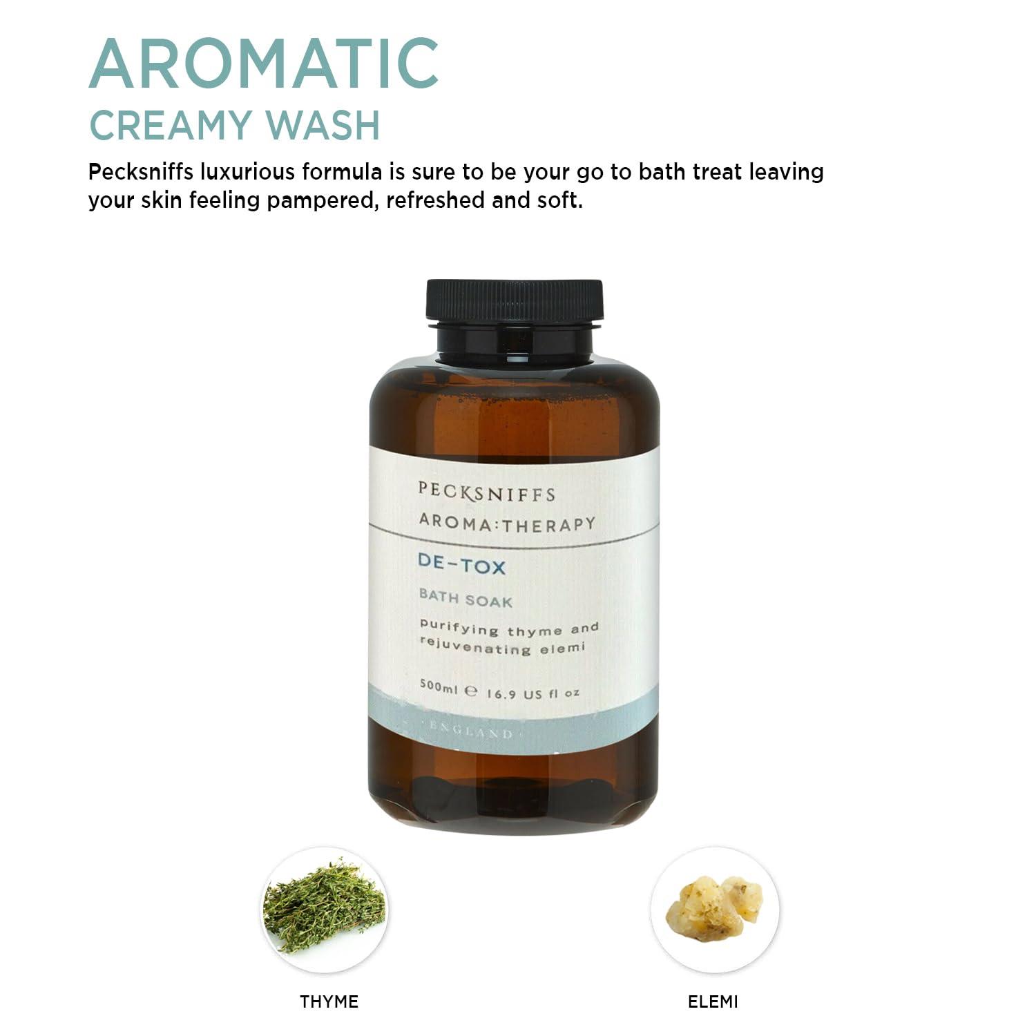 Pecksniff\'s Pecksniff\'s Aroma:Therapy De-Tox Bath Soak Decanter | 500ml/16.9 Fl Oz