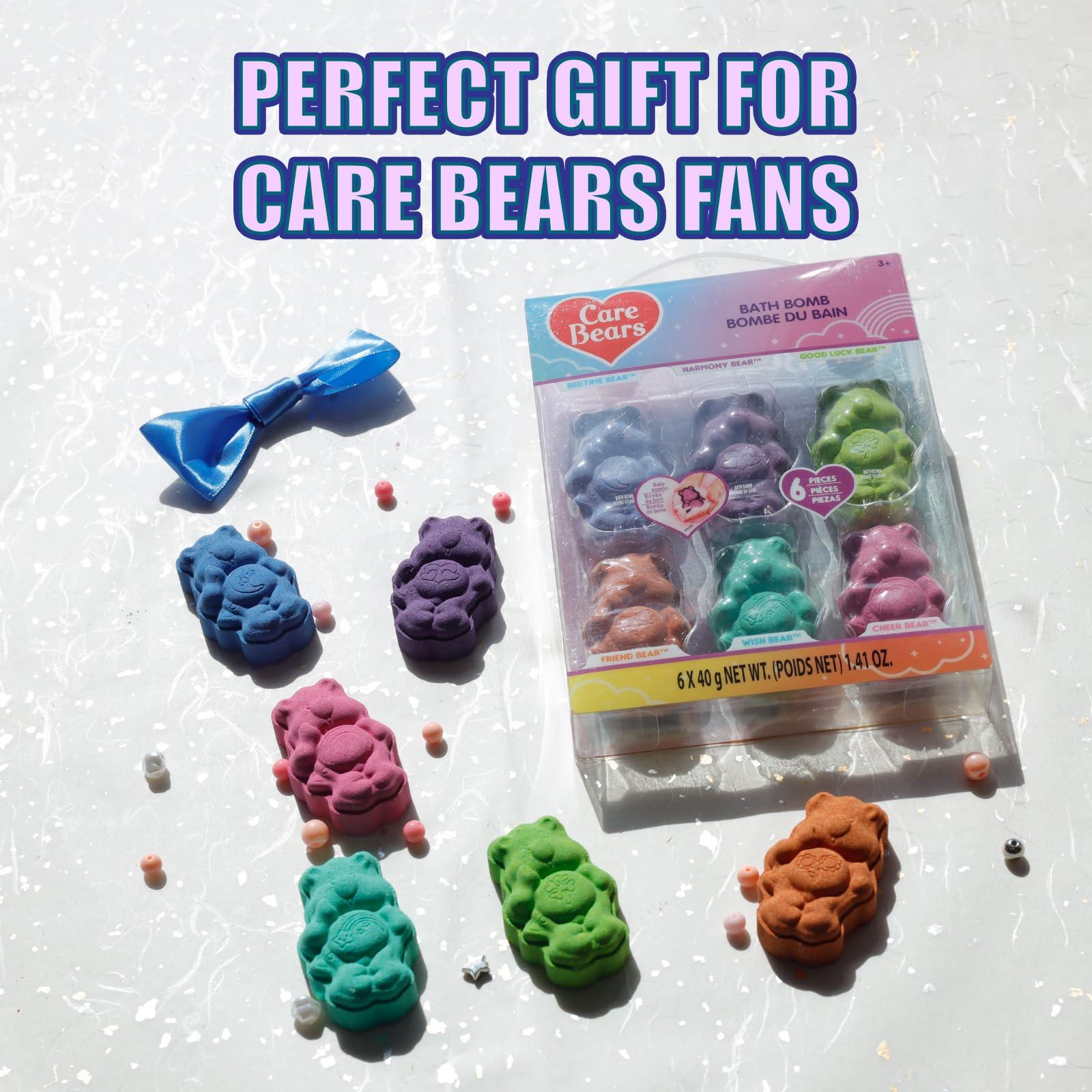 Townley Girl Care Bears 6 Pack Bubblegum Scented Bath Bombs - Ages 3+ Character Molded Bath Bombs Fun & Bright Colors - Great Birthday Gifts, Stocking Stuffers, Slumber Parties, Spa Days & More by Townley Girl