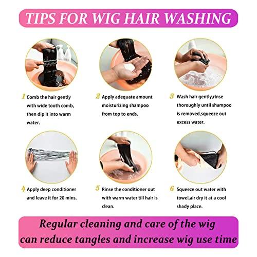 Oseti Oseti Body Wave Synthetic Half Wigs for Black Women V Shape Wigs No Leave Out, Synthetic No Leave V Part Wigs with Clips in Half Wig Scalp Protective Thin Part Wig 24inch (4#)