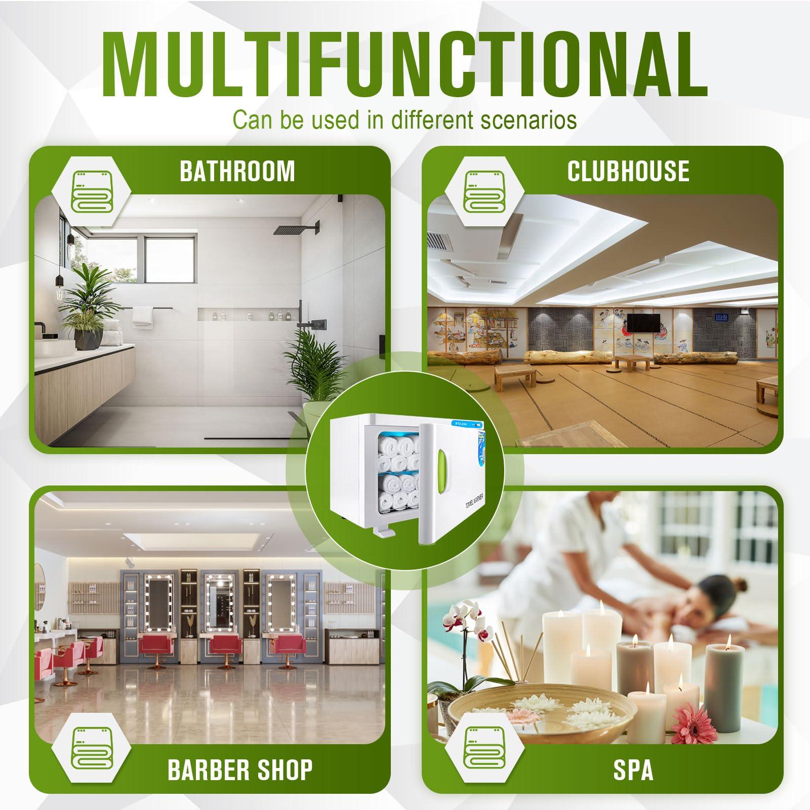 9TH SHOP Hot Towel Warmer, 23L Hot Towel Cabinet, 2-in-1 Heated Towel Warmer for Facials Spa Estheticians Massage Salon Heats Up Quick Towel Heater