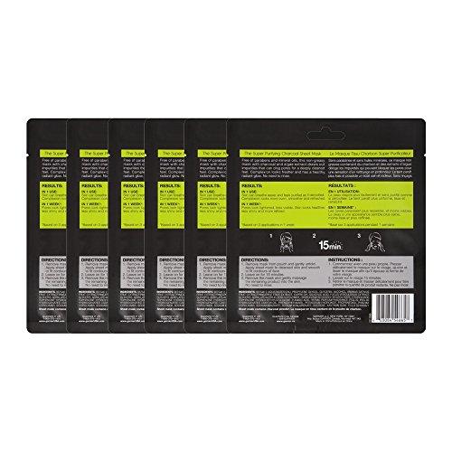 Garnier Garnier SkinActive Super Purifying Charcoal Sheet Mask, 6 Count