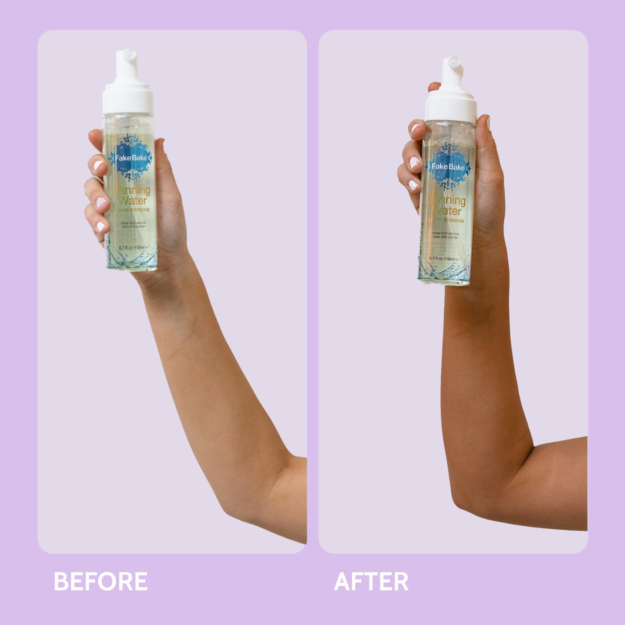 Fake Bake Fake Bake Foam Tanning Water Self Tanner Instant Glow with Hydrating Passion Flower Rejuvenation - Natural Looking Sunless Bronzing for Women & Men - 6.7 oz