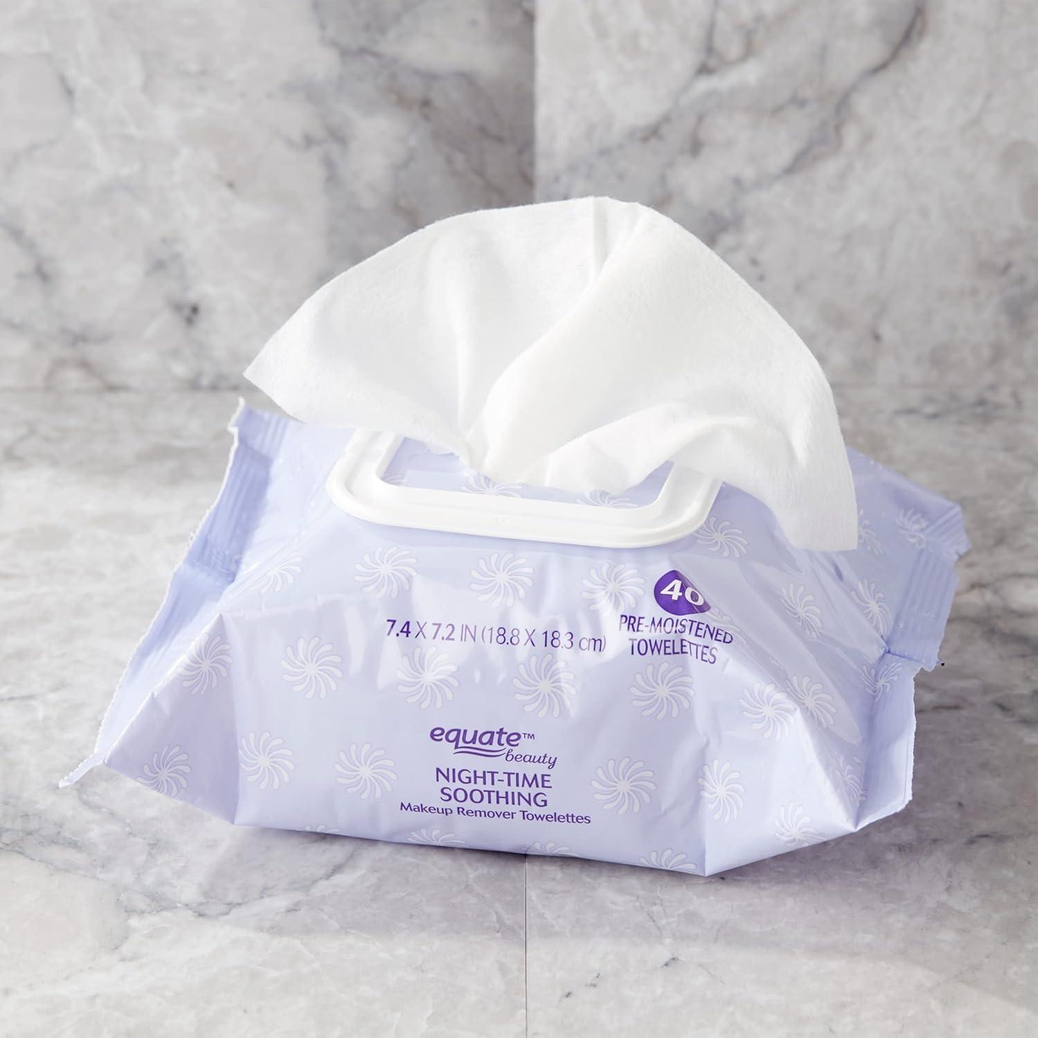 maker explorador Equate Beauty Night-Time Soothing Makeup Remover Wipes, 40 count, 2 Pack and a gif card Make Explorador Private Label