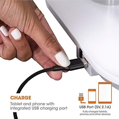 OttLite OttLite Wireless Charging LED Makeup Mirror - Illuminated Magnifying Light with USB Port