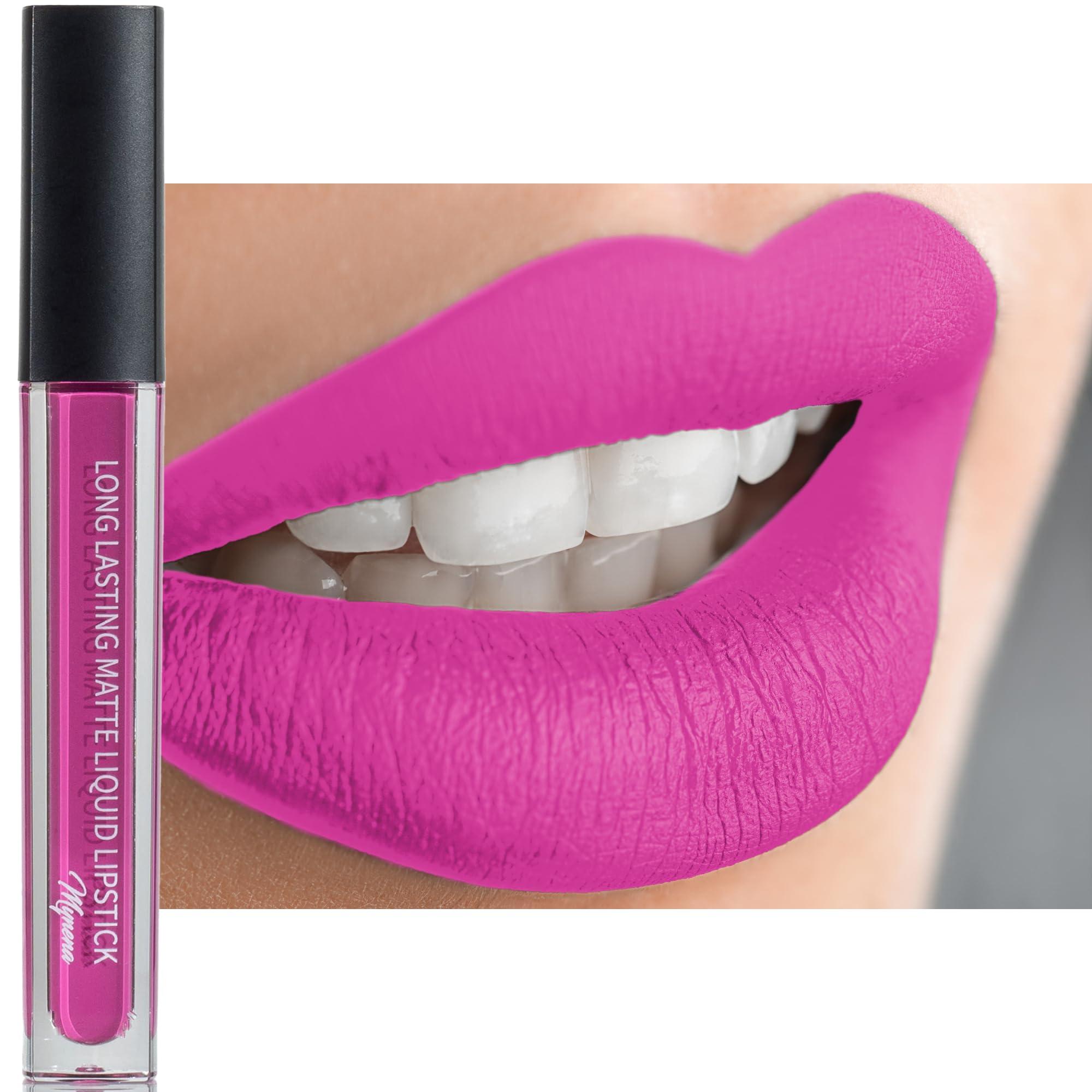 Mynena Mynena Hot Pink Matte Lipstick and Light Pink Lip Gloss
