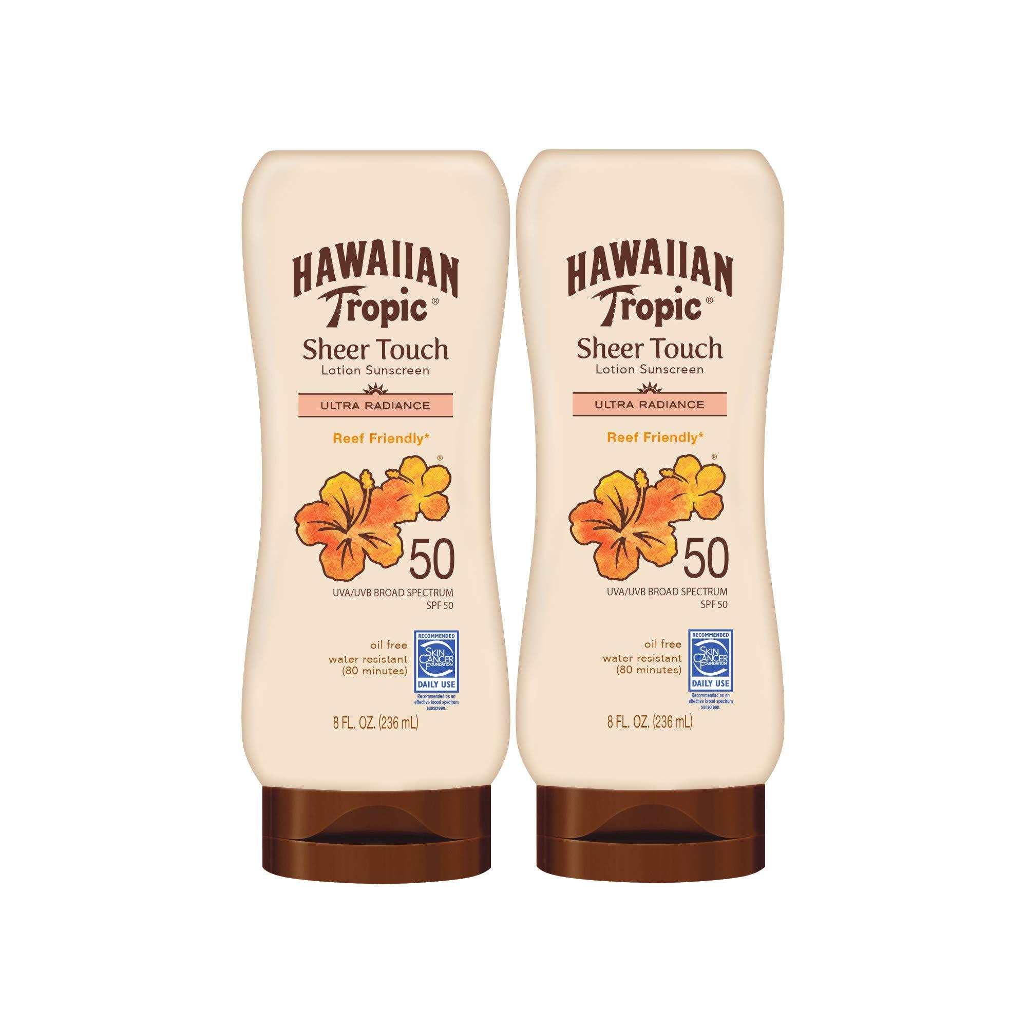 Hawaiian Tropic Hawaiian Tropic Sheer Touch Ultra Radiance SPF 50 Twin Pack & Weightless Hydration SPF 30 Clear Spray Sunscreen Twin Pack