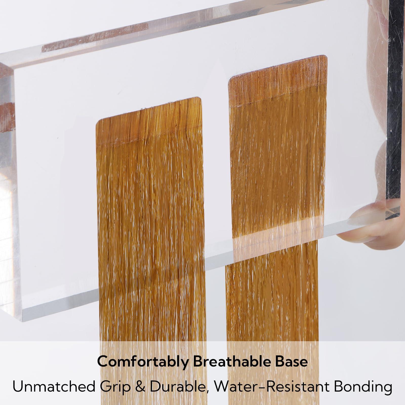 hotbanana HOTBANANA Tape in Hair Extensions, 22 Inch 40pcs 100g Auburn Ginger Tape in Hair Extensions Human Hair Tape Hair Extensions Straight Remy Human Hair Tape in Extensions