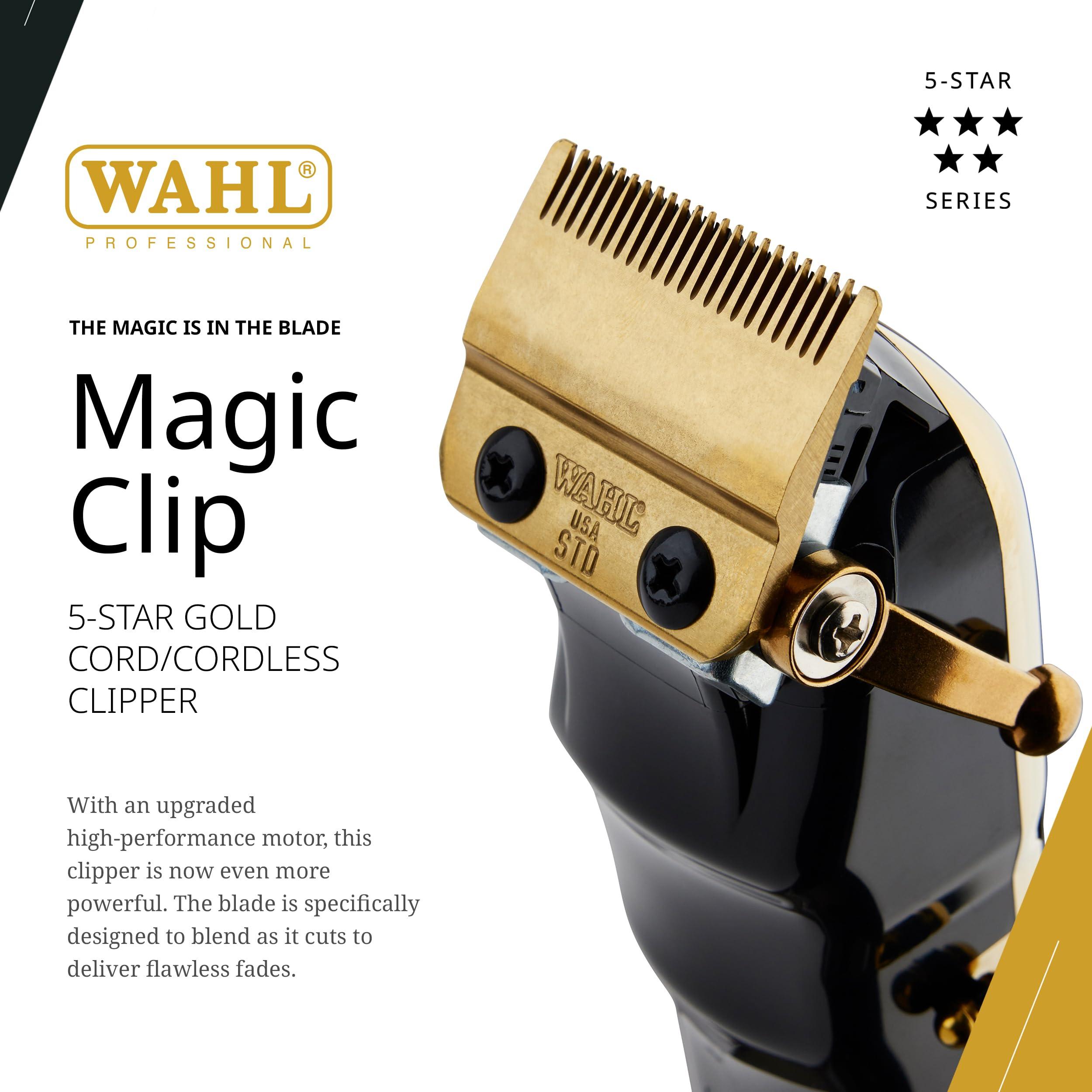 Wahl Professional Wahl Professional 5 Star Cordless Magic Clip Gold High Performance Hair Clipper 100 Minute Run Time Lithium Ion Gold