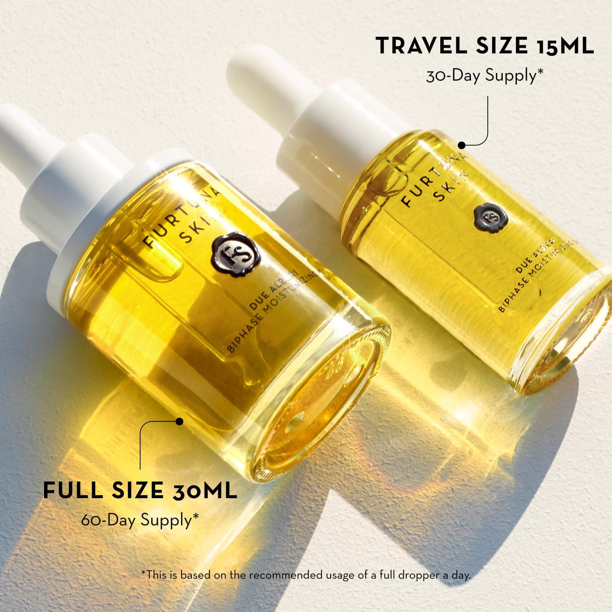 Furtuna Skin Furtuna Skin Biphase Moisturizing Oil - Hydrating, Plumping & Protecting Face, Neck, and Decollete Oil, Vegan & Cruelty-Free, Organic Olive Oil-Infused, 30ml