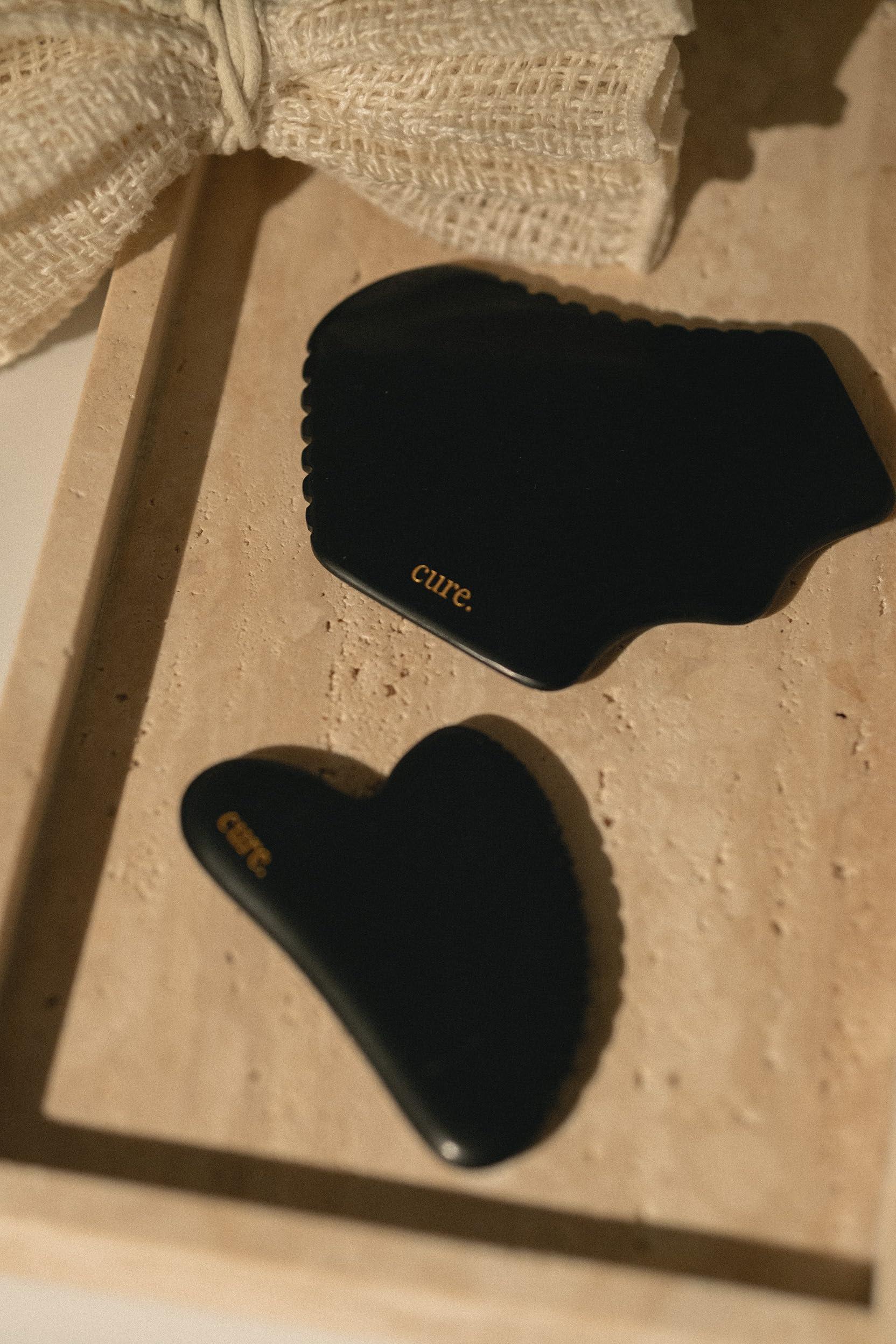 cure. CURE. Premium Natural Bian Stone Gua Sha for Body & Bian Heart Gua Sha for Face