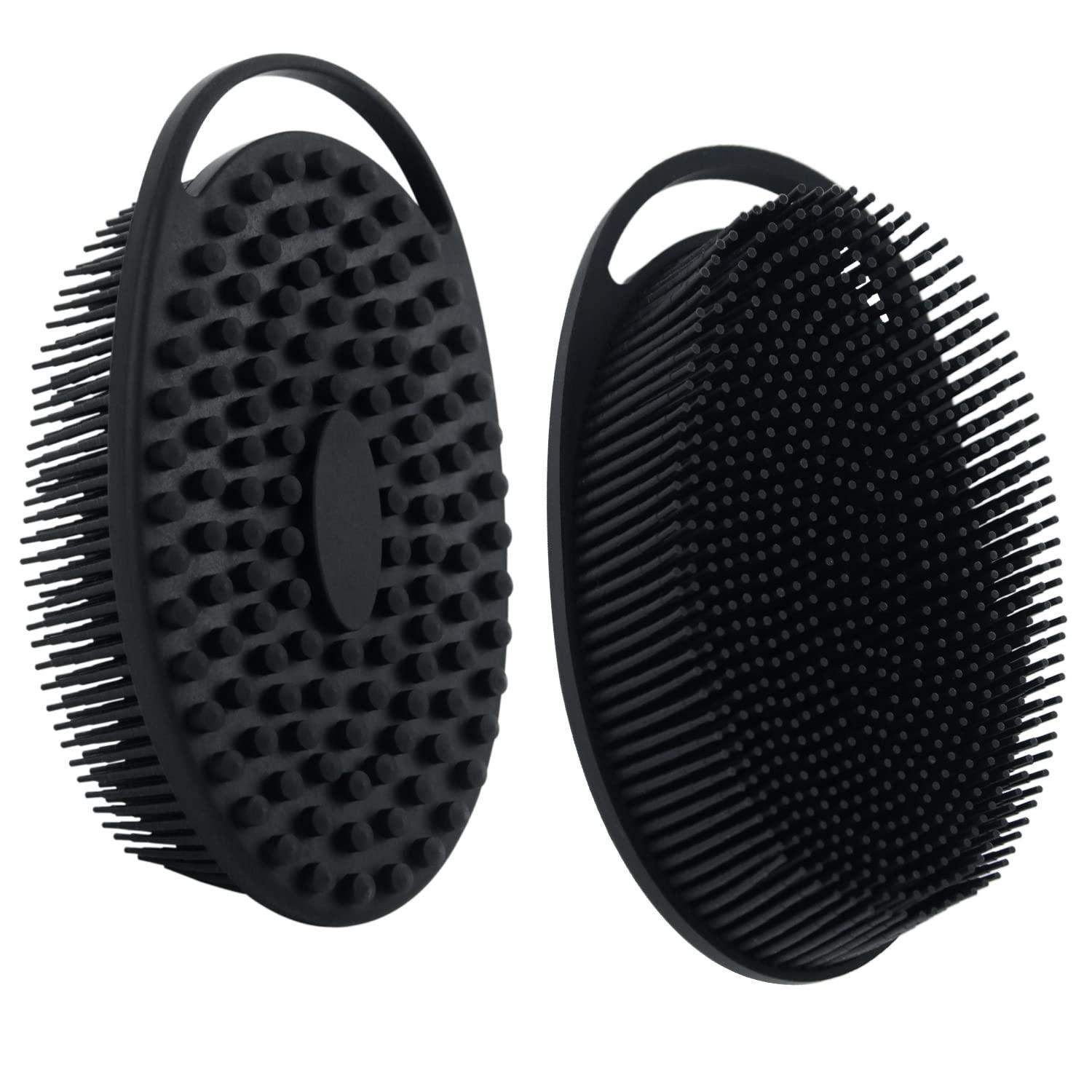 LEILA Silicone Body Scrubber, Silicone Loofah, Body Wash Scrubber, Body Scrub Brush, Body Scrubbers for Use in Shower, Silicone Loofah Body Scrubber, Exfoliating Body Scrubber Mens Women, Gifts for Men Dad