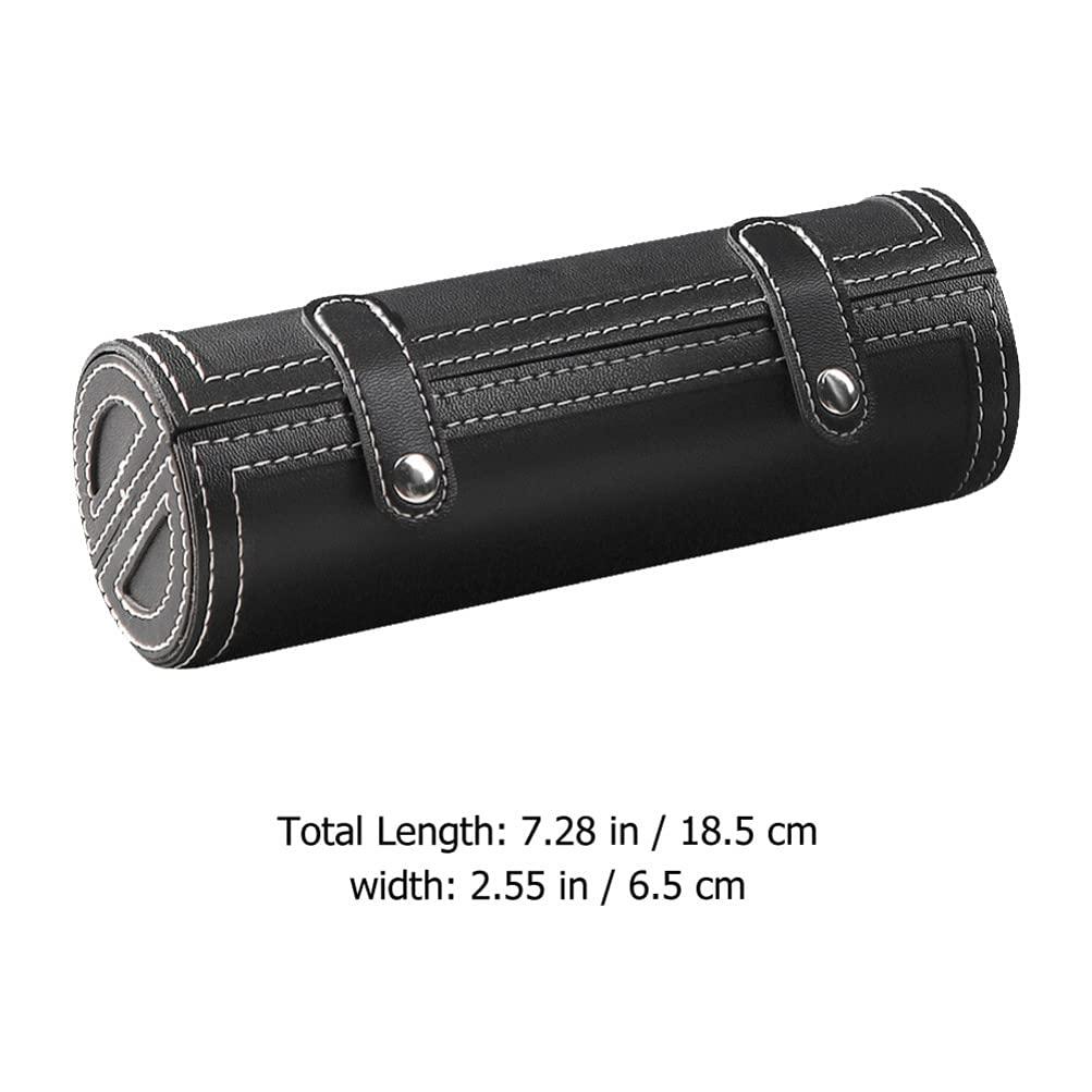 HEALLILY Makeup Storage Organizer Box Makeup Brush Rolling Case Makeup Brush Bag Holder Cosmetic Bag Organizer Travel Portable Cosmetics Case Black Travel Toiletry Bag