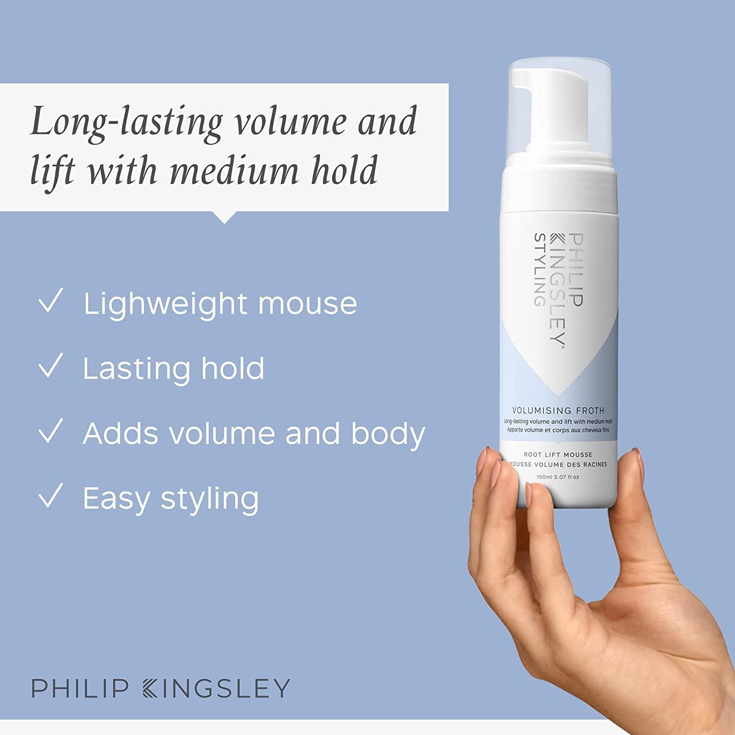 PHILIP KINGSLEY PHILIP KINGSLEY | Volumizing Froth Styling Mousse | Root Lifting Moose | Long-Lasting Volume and Lift with Medium Hold | 11.69oz