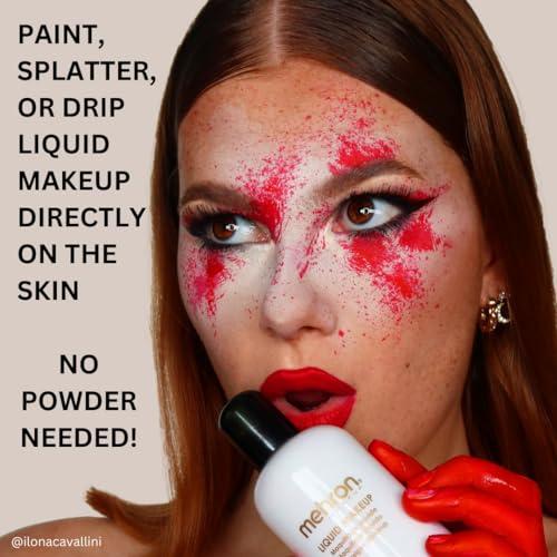 Mehron Mehron Makeup Liquid Makeup | Face Paint and Body Paint Perfect for Halloween, Cosplay I Air Brush Compatible 4.5 oz (133 ml) (Yellow)