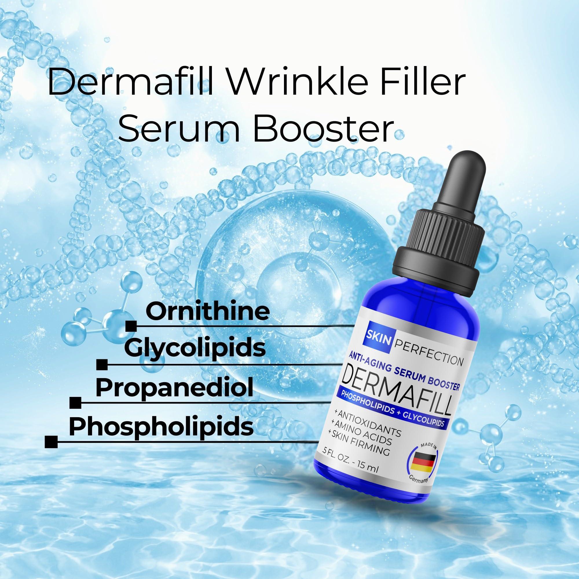 Skin Perfection Skin Perfection Adipofill Wrinkle Filler - Anti Aging Serum with Patented L-ornithine Amino Acid for Plump Up Under-Eye Hollowness & Nasolabial Lines - DIY Face Serum for Women Mix with Any Skincare