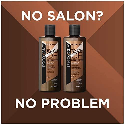 PRO:VOKE ProVoke Sulfate Free Shampoo and Conditioner Set – Brown Hair Toner for Brunette Blends Away First Greys