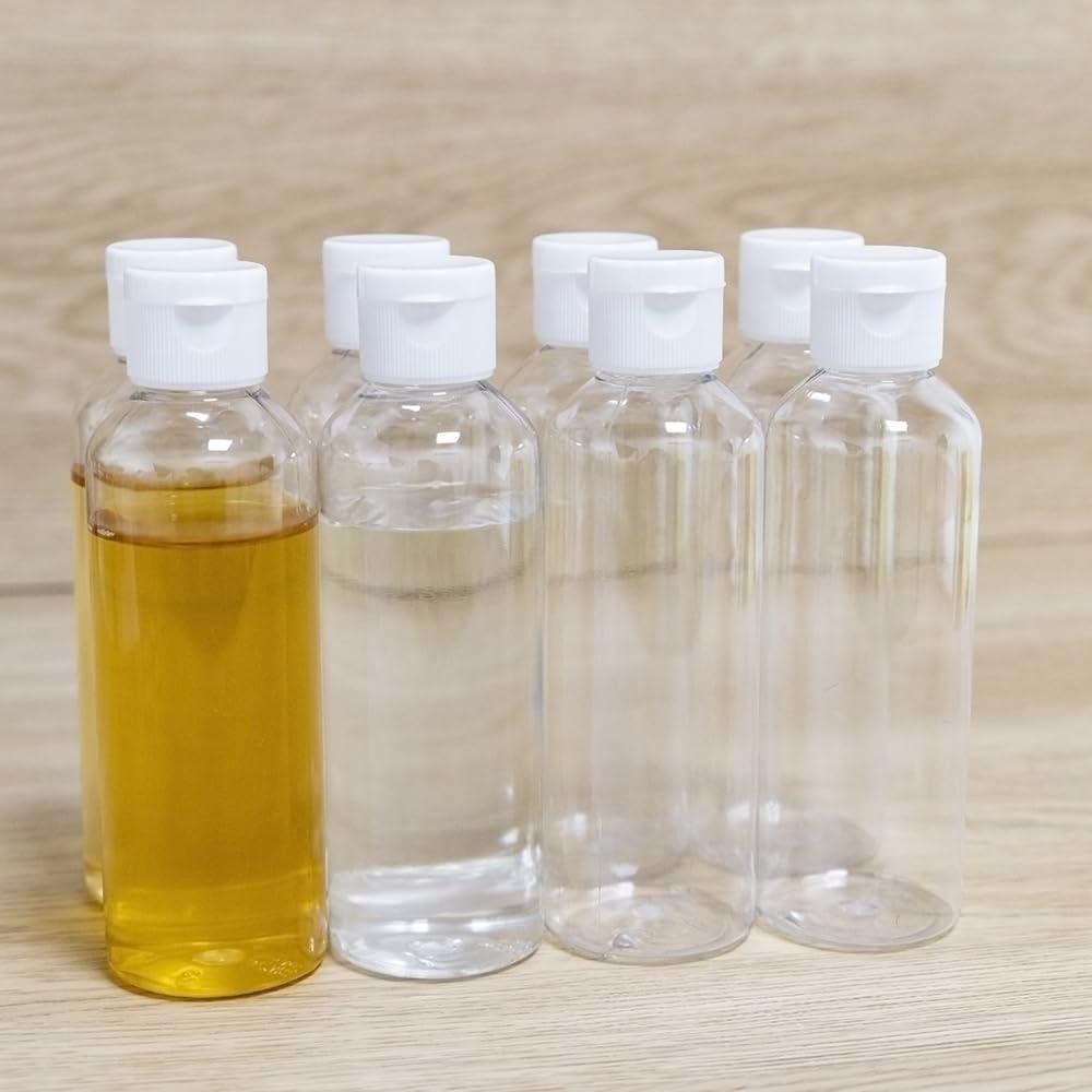 Jarvials Jarvials 3.38 oz PET Plastic Lotion Bottle Small Squeeze Bottle Leak Proof Sample Container with White Flip Cap Travel Fill Vial-Pack of 100