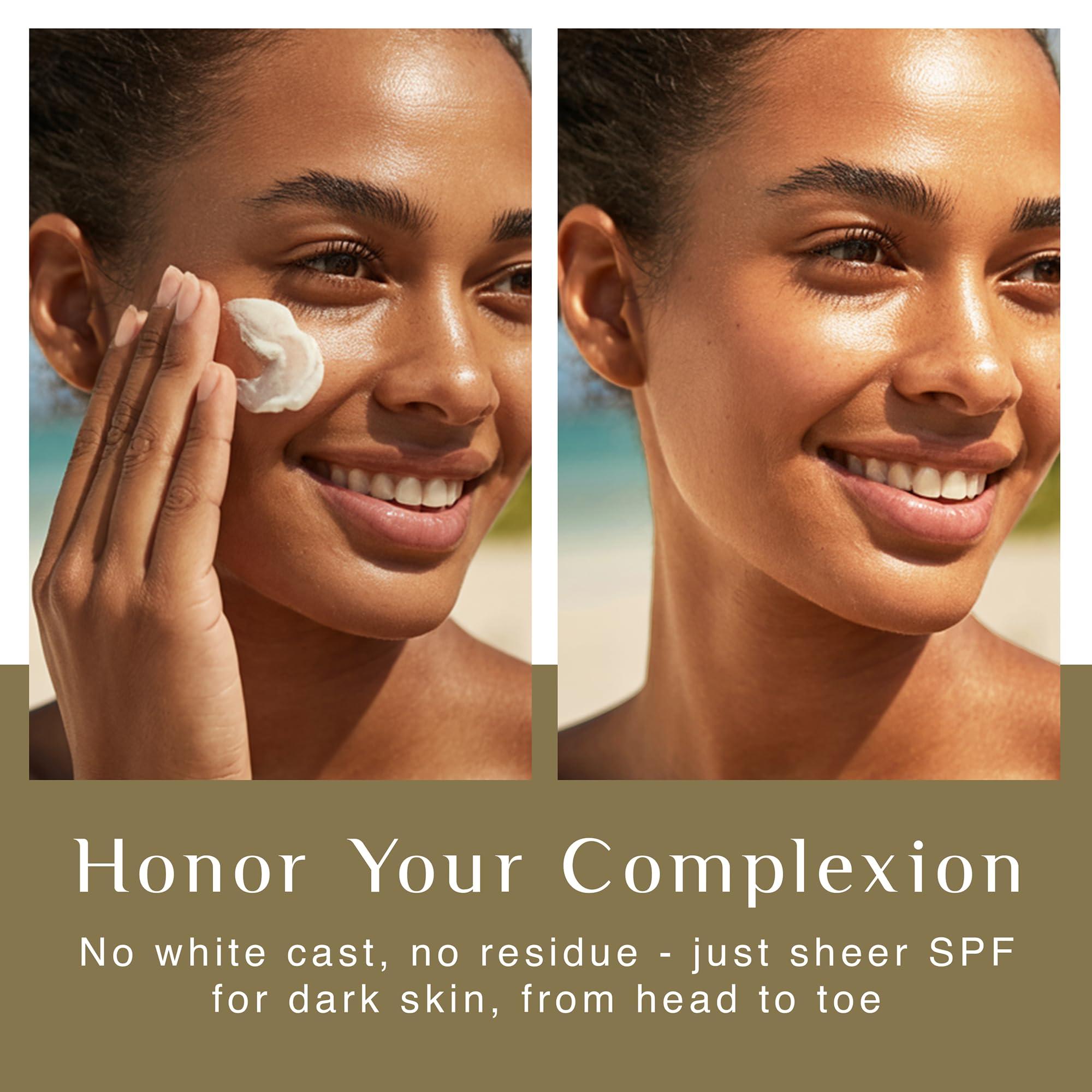 BLACK GIRL SUNSCREEN Black Girl Sunscreen - Make it Glow Face & Body Moisturizing Sunscreen Spray SPF 30, No White-Residue for Melanin Rich Skin (SPF-30-5oz-Spray)