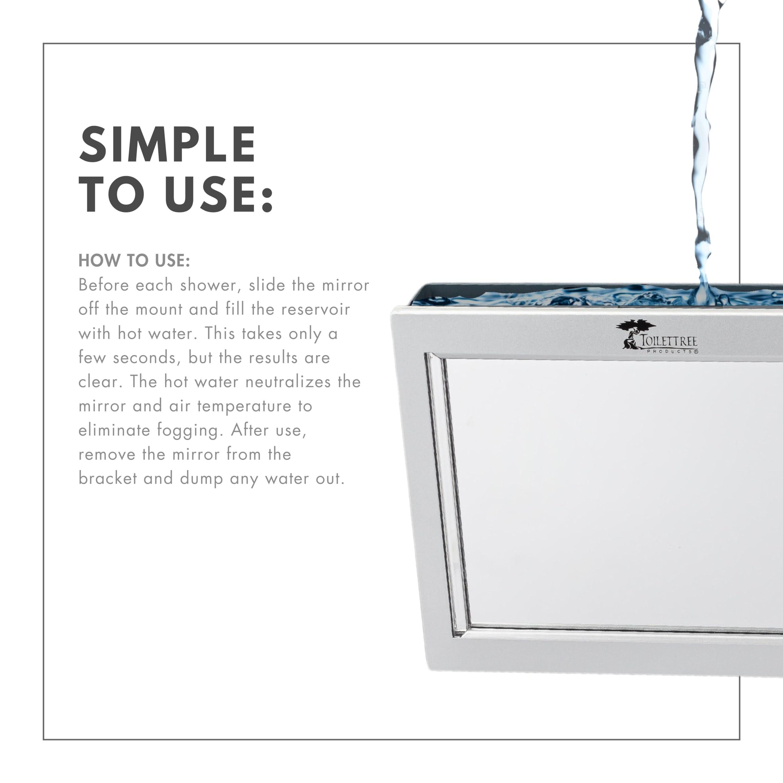 ToiletTree Products ToiletTree Products Original LED Fogless Shower Mirror with Squeegee