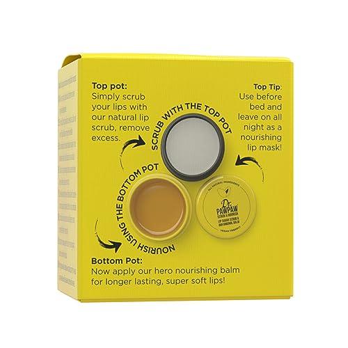 Dr. PawPaw Dr. PawPaw Lip Scrub and Lip Balm Duo - Hydrating Lip Balm with Pawpaw, Aloe, Olive and Castor Oils - Vegan Lip Scrub For Sensitive Skin - 0.55 oz