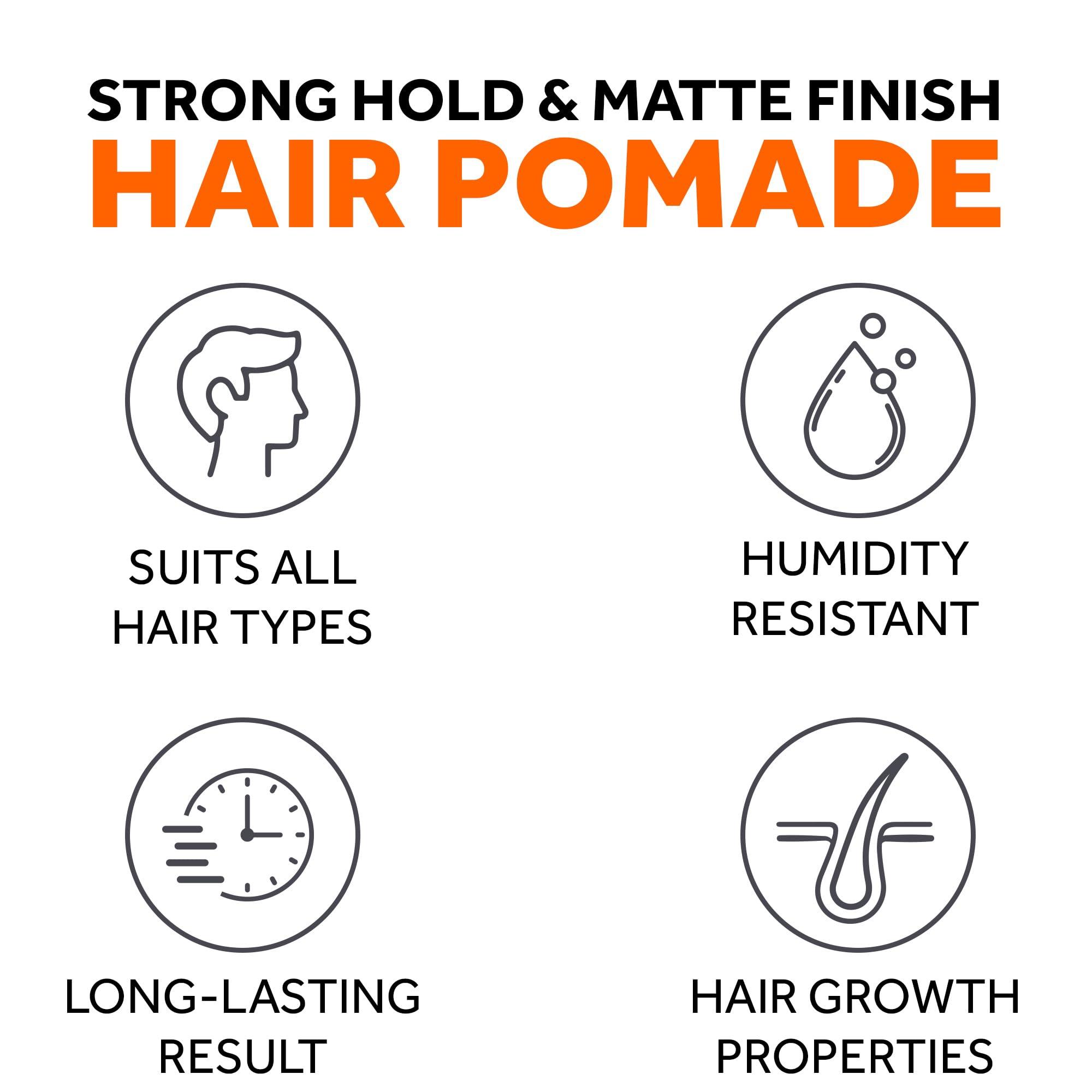 FOLLICLE BOOSTER Thickening Pomade with Hair Growth Benefits - Strong Hold, Water-Based, Matte Finish for Men\'s Styling and Hair Loss Prevention