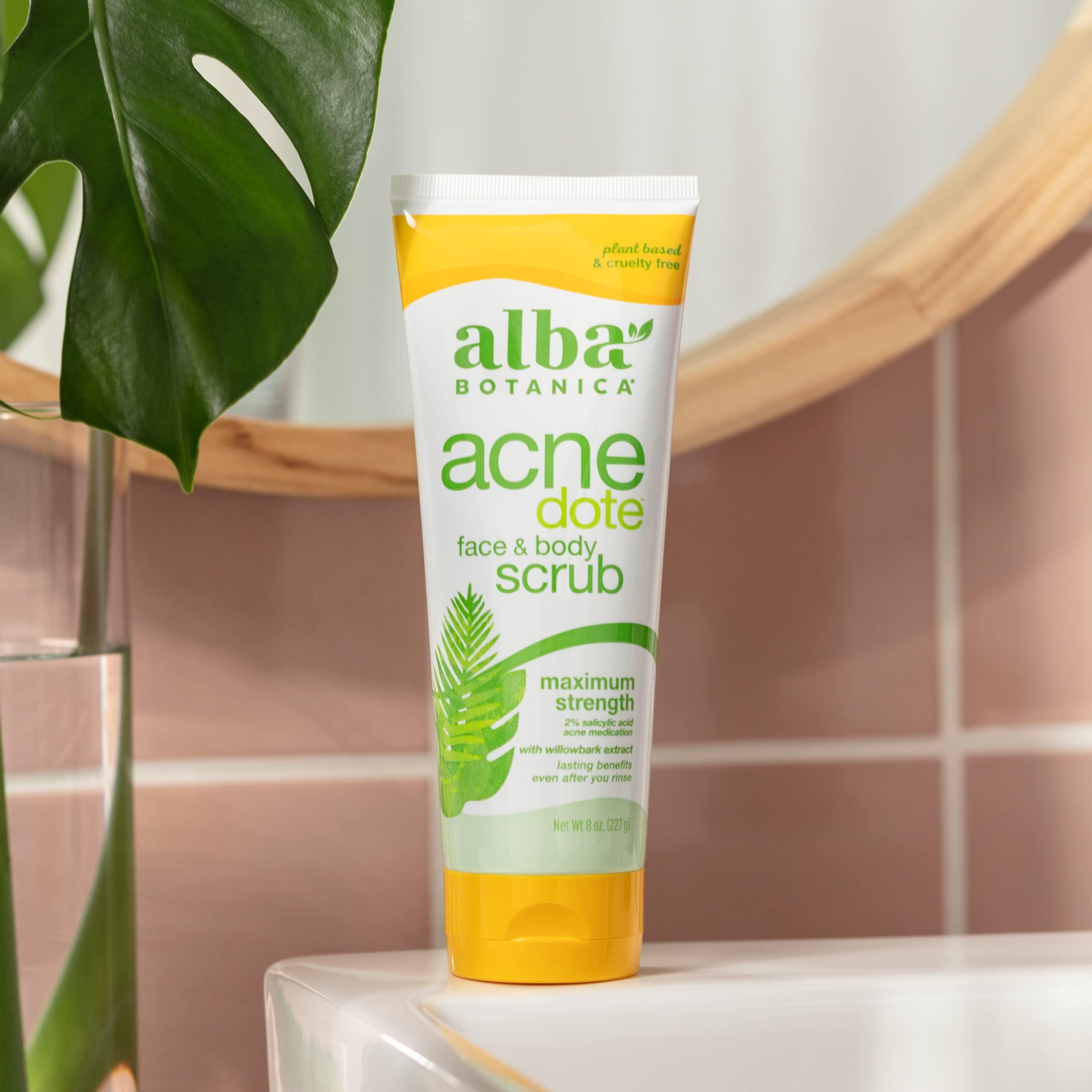 Alba Botanica Alba Botanica Acnedote Maximum Strength Face & Body Scrub, 8 Oz (Pack of 2)