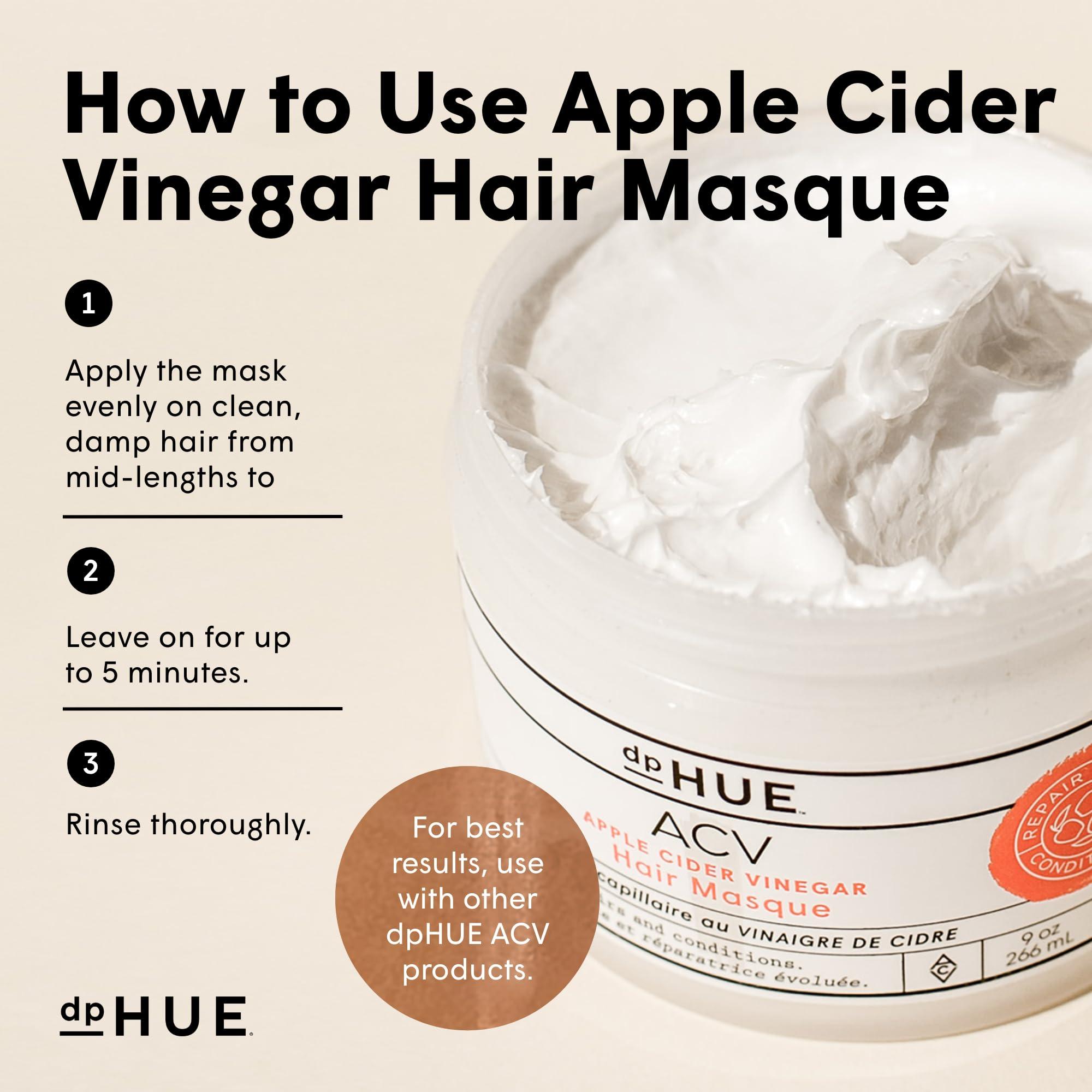 dpHUE dpHUE Apple Cider Vinegar Hair Rinse (2 oz) and Hair Masque (9 oz) - Helps Soothe Dry Scalps & Activate Healthy Hair Growth
