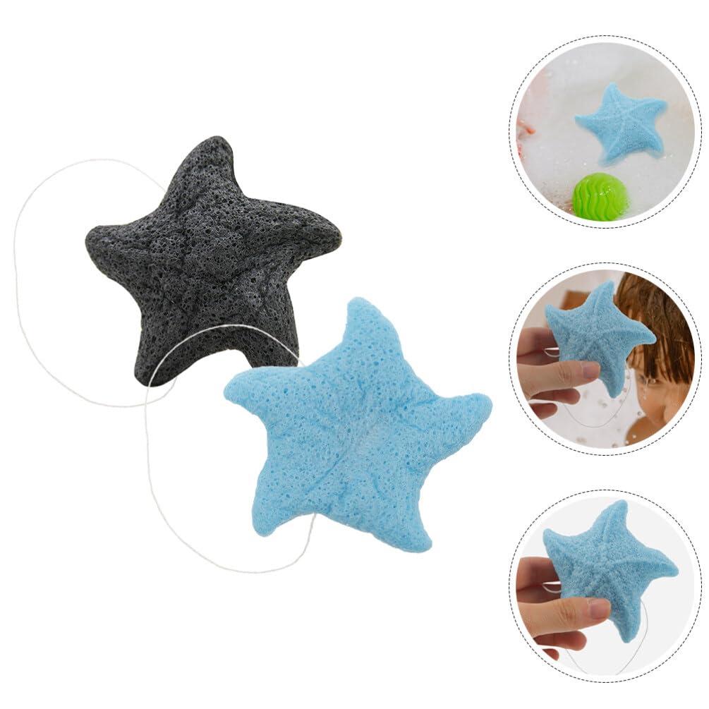 Baluue Baluue 2pcs Baby Sponge for Bathing Cute Star Shaped Kids Bath Sponges Shower Sponges Bath Sponge Bathroom Accessories for Infants