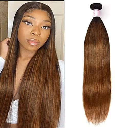 Beauty Forever Beauty Forever Malaysian Straight Hair 3bundles #FB30 Balayage Ombre Human Hair Weave, 10 12 14Inch Straight Bundles 3PCS Deals Virgin Hair Extensions