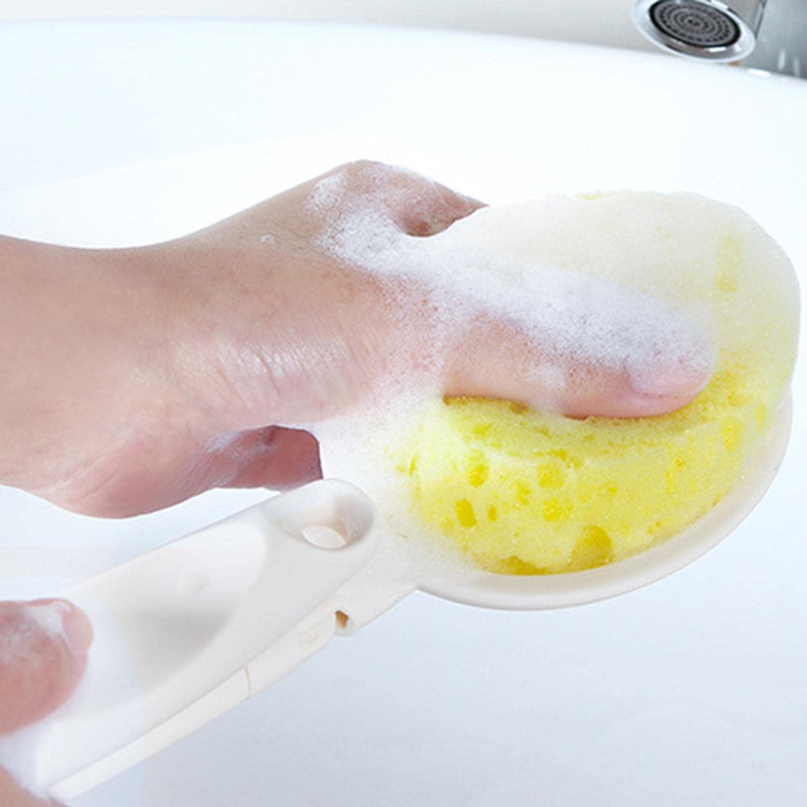 Naysku Back Scrubber for Shower - Dry Brushing Body Brush | Shower Brush with Soft and Stiff Bristles, Bath Dual-Sided 19 in Handle Back Scrubber Body Exfoliator for Wet Or Dry Brushing Swan-us