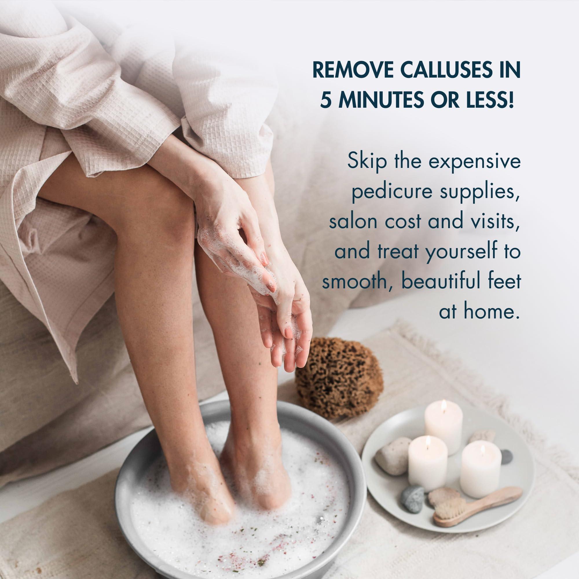 DeEnterprises, Inc. DeEnti Callus Remover for Feet, Extra Strength Foot Callus Remover Gel, 8oz Salon Grade Home Pedicure Supplies for Dry Skin, Cracked Heel, Professional Strength Foot Care, Cool Mint