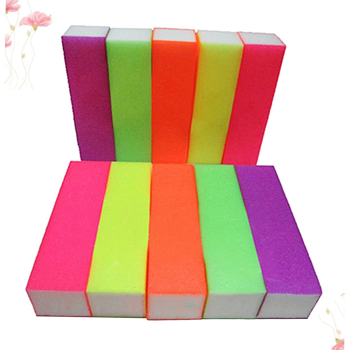 Beatifufu Beatifufu Professional Manicure Kit 10Pcs Sponge Nail Buffers Files Nail Sanding Blocks for Nail Shine Buffers Random Color