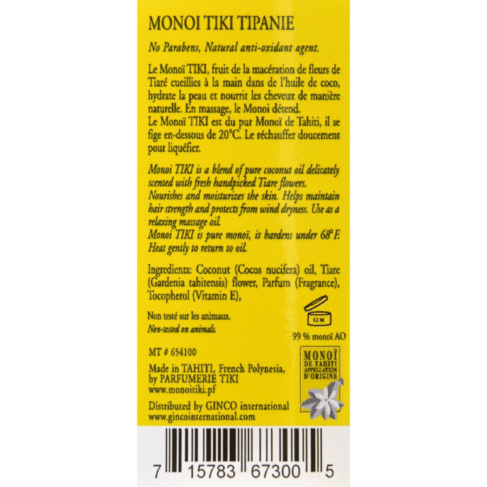 Monoi Monoi Coconut Oil - Frangipani Tipanie - Tiare Tahiti - 4 oz