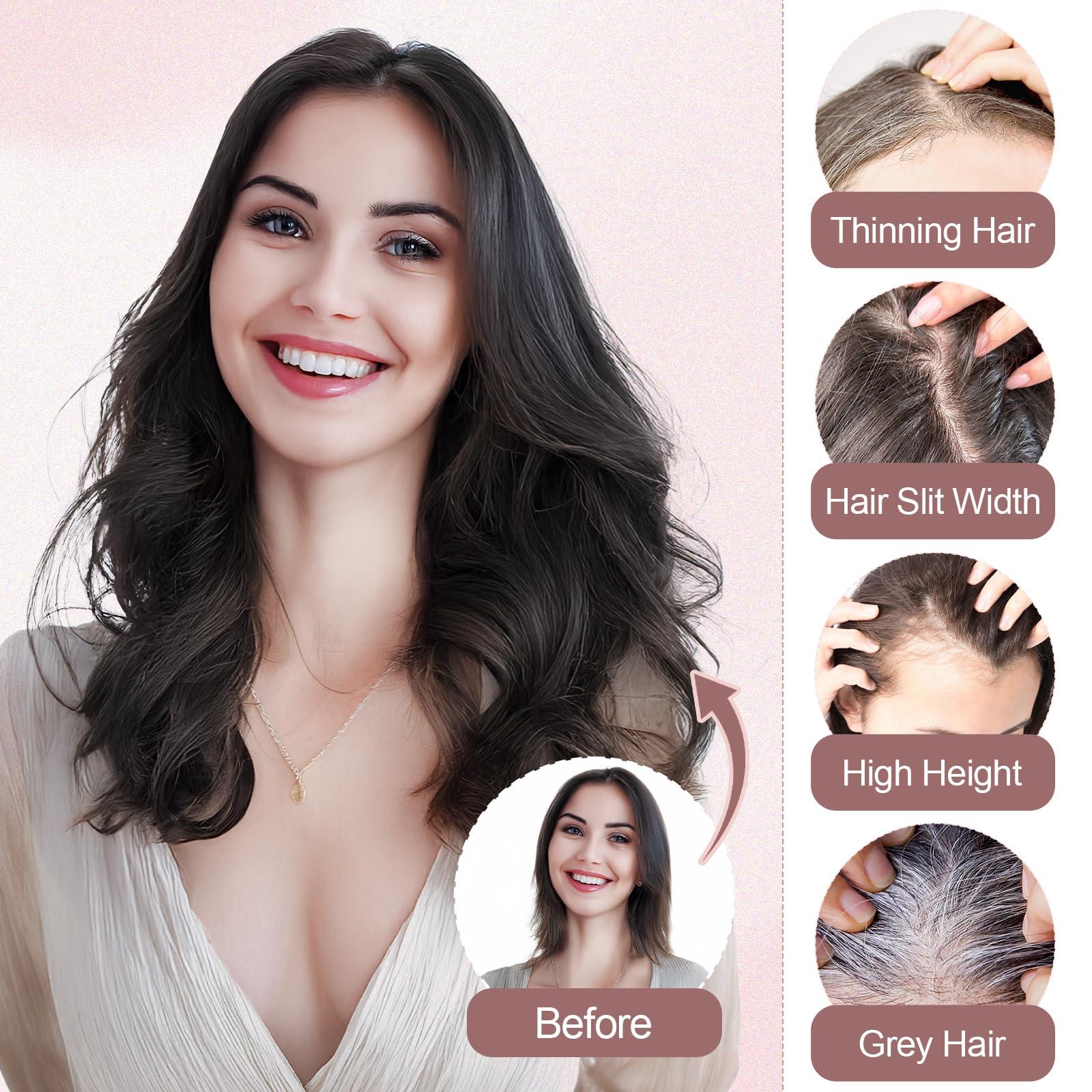 SEGO Pro SEGO Pro Hair Toppers for Women Real Human Hair Human Hair Toppers for Thin Hair Toppers Hair Pieces for Women No Bangs Adds Hair Volume 16 Inch 04 Chocolate Brown