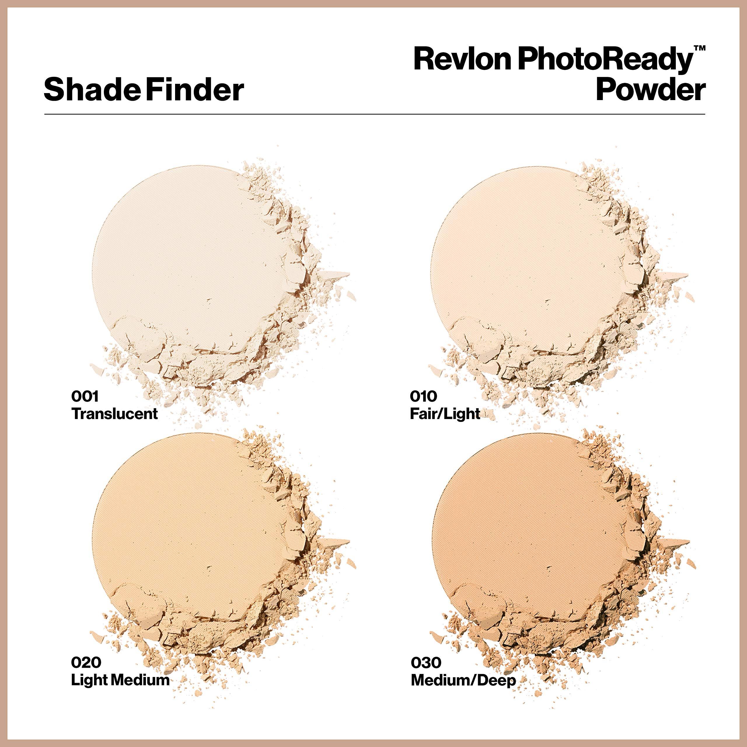 REVLON Revlon PhotoReady Blurring Face Powder Makeup, Longwear Medium-Full Coverage with Flawless Finish, Shine & Oil-Free, 001 Translucent, 0.25 oz