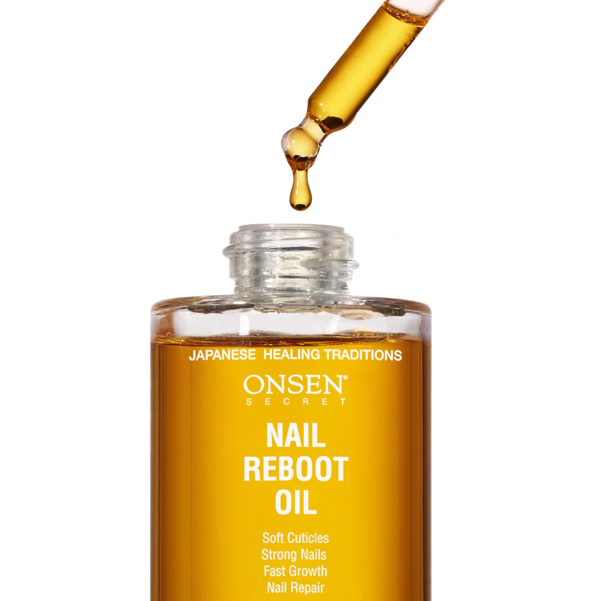 Onsen Onsen Secret Nail & Cuticle Repair Oil (30ml) - Dry Oil Formula - Japanese Tsubaki, Tea Tree & Jojoba - Strengthens Nails, Repairs Cuticles, Hydrates Skin & Hair - Natural & Vegan