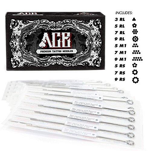 ACE Needles ACE Needles 50 Mixed Assorted Tattoo Needles 10 Sizes - Round Liner Shader Magnum