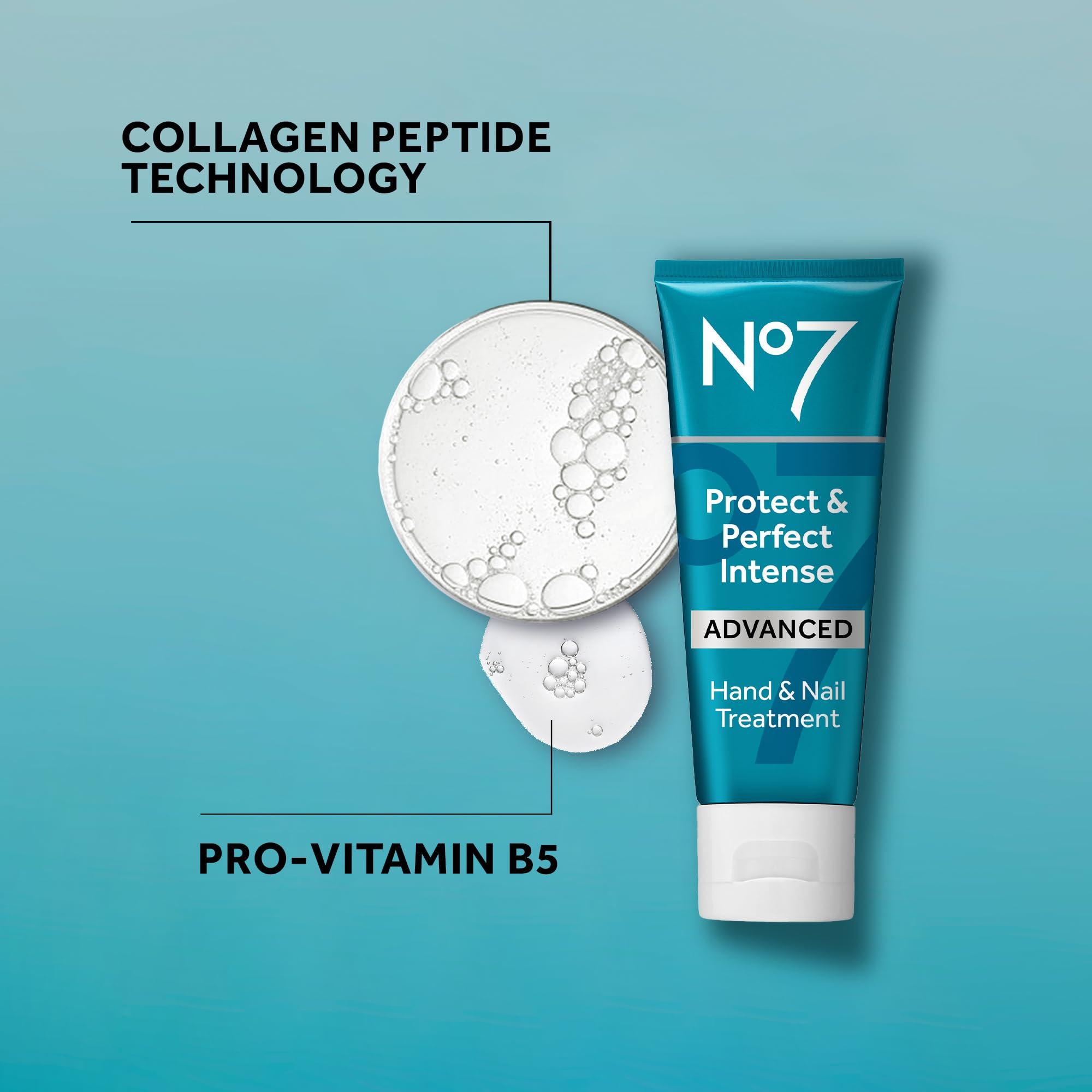No7 No7 Protect & Perfect Intense Advanced Nourishing Hand and Nail Cream - Anti Aging Hand Cream with Vitamin B5 - Contains Matrixyl 3000+ Collagen Peptide Anti Wrinkle Technology (75 ml)