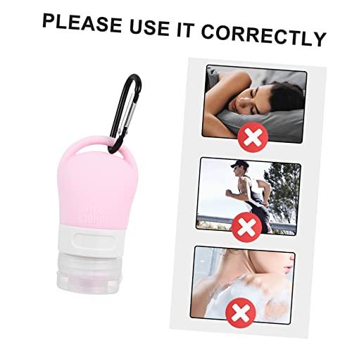 Beavorty Beavorty 4pcs Packaging Silicone Storage Bottle Travel Bottles with Clip Clear Bottle Keychain Holder Refillable Keychain Bottle Clear Container Mini Containers Travel Containers