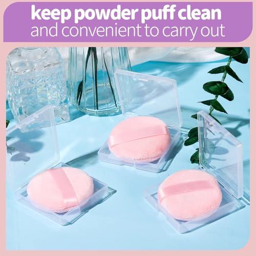 Teenitor Teenitor 3Pcs Pink Powder Puff, Powder Puffs, 2.36 Inch Setting Powder Puff,Powder Puffs for Face Powder Soft Powder Applicator for Loose Pressed Powder, Face Puff Makeup Puff Small with 3 Cases