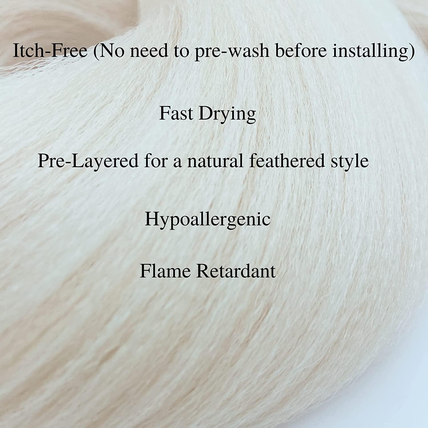 Leticia Leticia Blonde White 30 Inch Braiding Hair Prestretched Braiding Hair Extensions