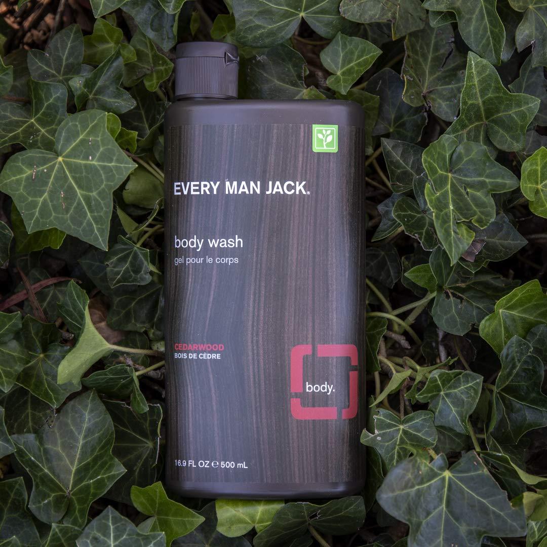 Every Man Jack Every Man Jack Men\'s Body Wash - Cedarwood | 16.9-ounce Twin Pack - 2 Bottles Included | Naturally Derived, Parabens-free, Pthalate-free, Dye-free, and Certified Cruelty Free,16.9 Fl Oz (Pack of 2)