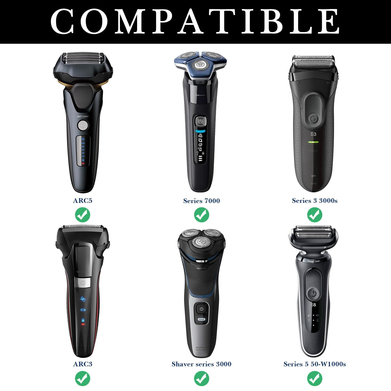 Linkidea Linkidea Hard Shell Electric Razor Travel Case Compatible with Philips Shaver 2400, Braun Series 3, 4, Shaver Protective Storage Box, Shaving Accessories Storage Case (Black)