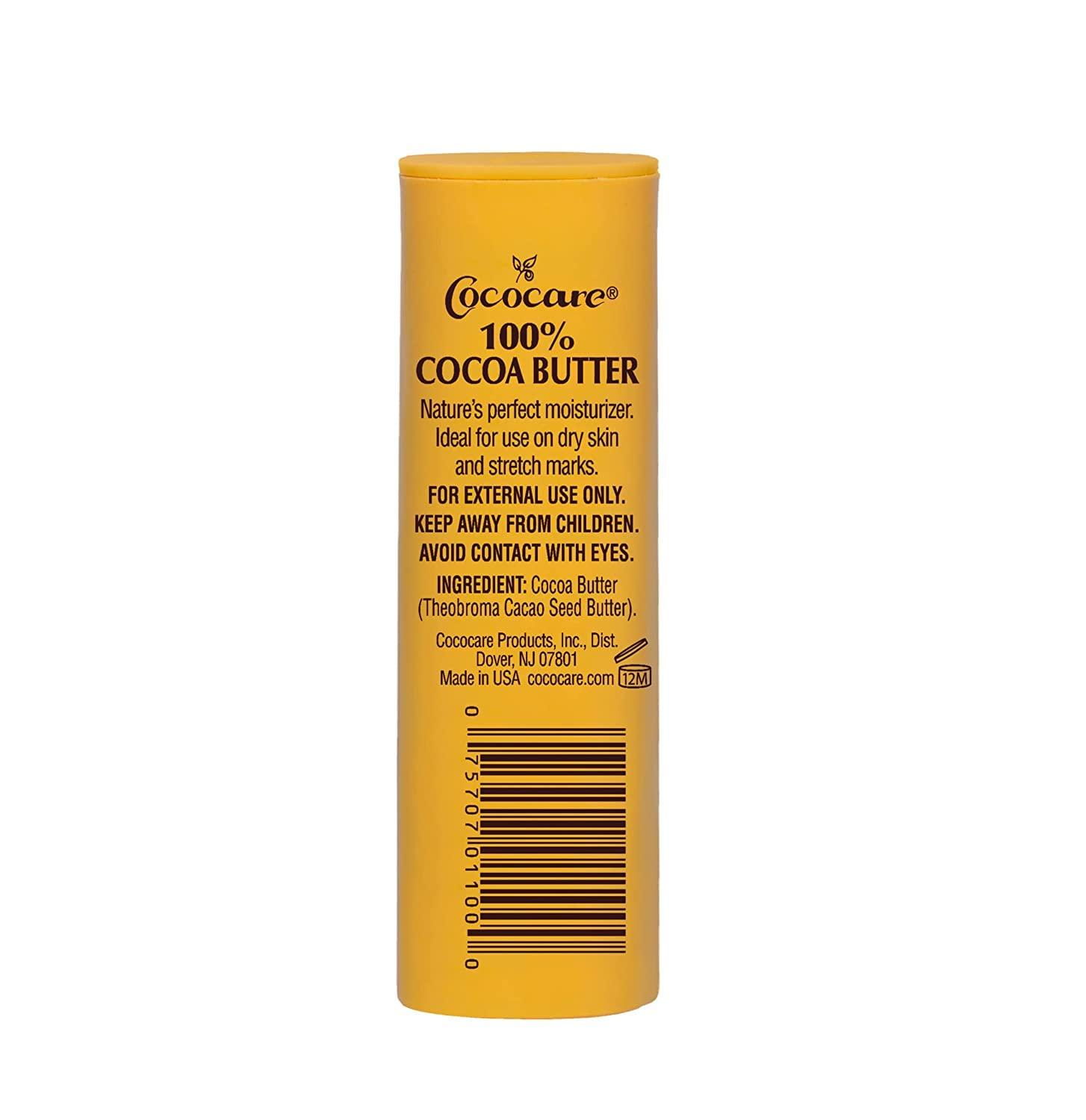 COCOCARE Cococare 100% Cocoa Butter Stick - All-Natural Cocoa Butter Emollient for Ultimate Skin Hydration & Protection - The Yellow Stick - (6 Pack)