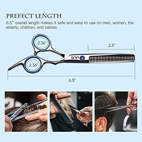 ULG Hair Cutting Scissors Thinning Shears Kit ULG Professional Barber Hairdressing Texturizing Salon Razor Edge Scissor Japanese Stainless Steel 6.5 inch